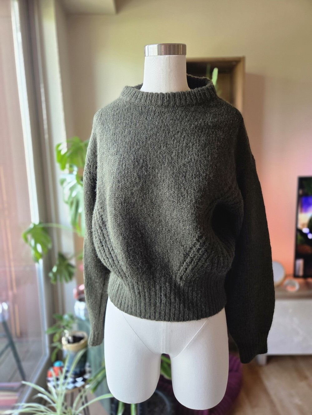 Madewell Olive Green Knit Sweater